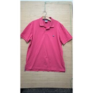 Brooks Brothers 1818 Performance Polo Shirt Pink Slim Fit Mens Large